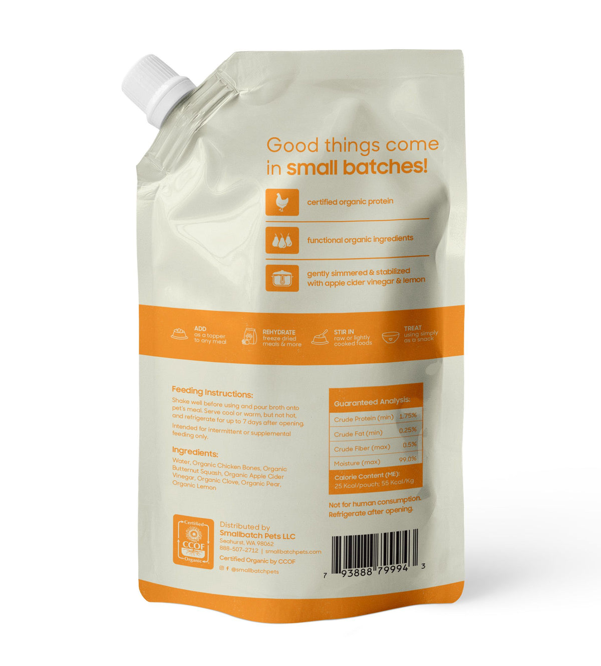 Small Batch Dog & Cat Grain Free Chicken Bone Broth