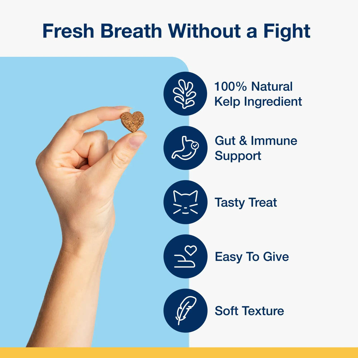 ProDen PlaqueOff Holistic Soft Bites Oral & Immune Support Sweet Potato & Pumpkin Cat Treats