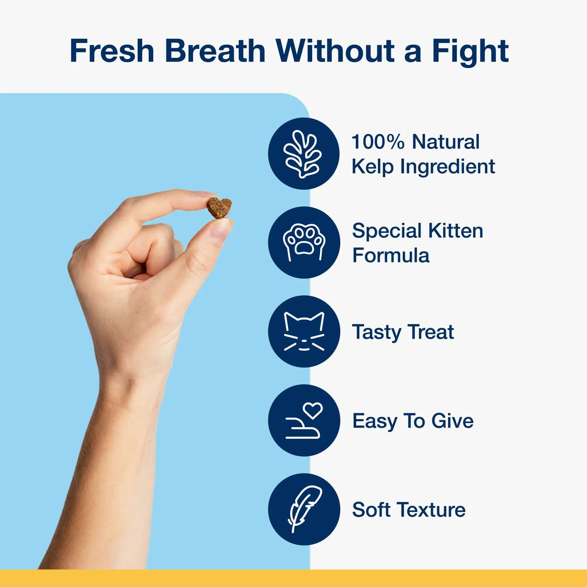 ProDen PlaqueOff Holistic Soft Bites Oral Care Kitten Sweet Potato & Chicken Cat Treats