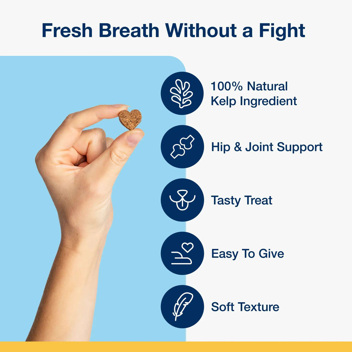 ProDen PlaqueOff Holistic Soft Bites Oral Care with Hip & Joint Support Sweet Potato & Chicken Dog Treats