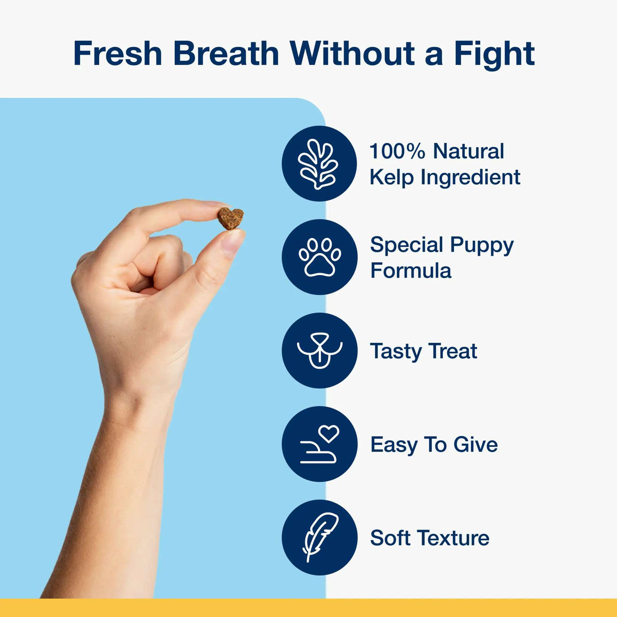 ProDen PlaqueOff Holistic Soft Bites Oral Care Puppy Sweet Potato & Chicken Dog Treats