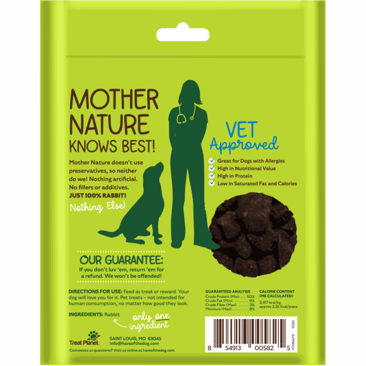 Hare of the Dog 100% Rabbit Jerky Dog Treats