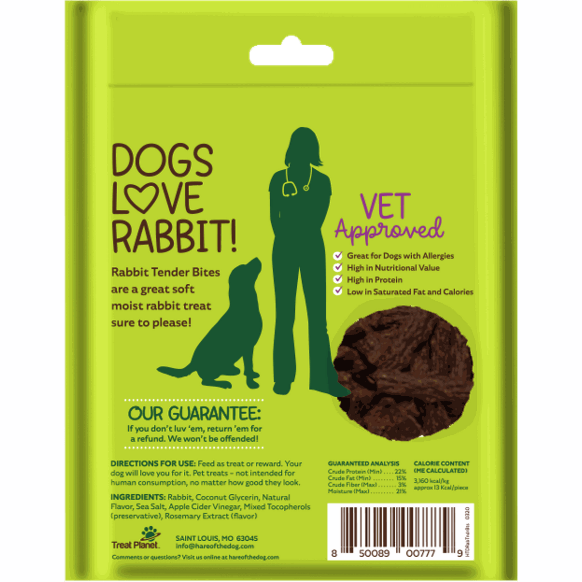 Hare of the Dog Rabbit Tender Bites Dog Treats