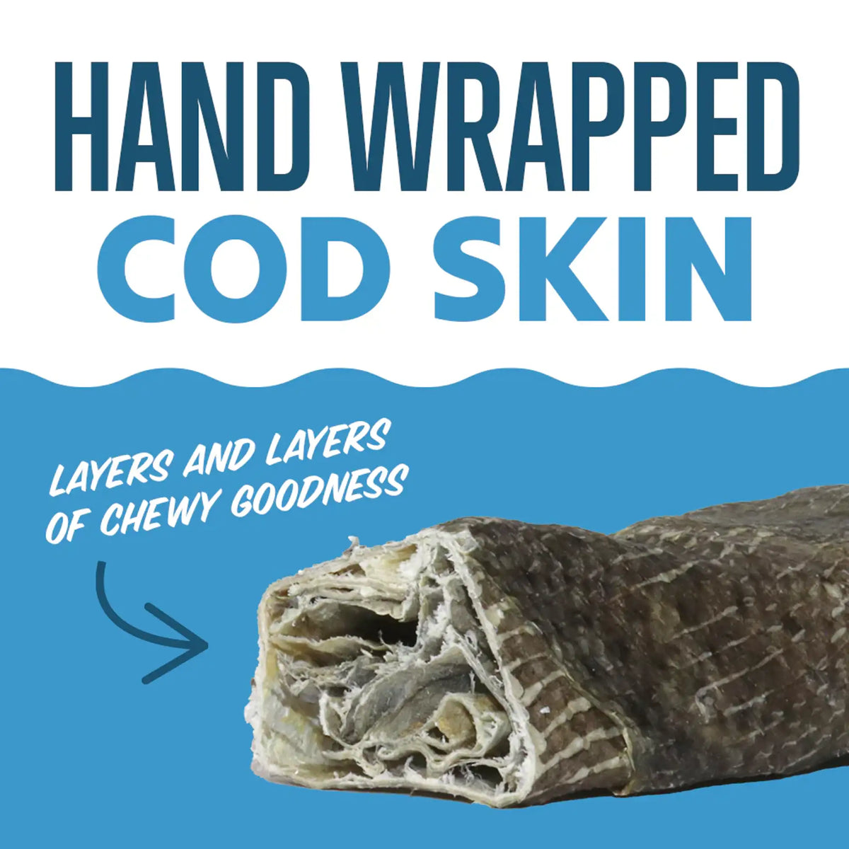 Icelandic+ Hand Wrapped Cod Skin Sticks Dog Chews