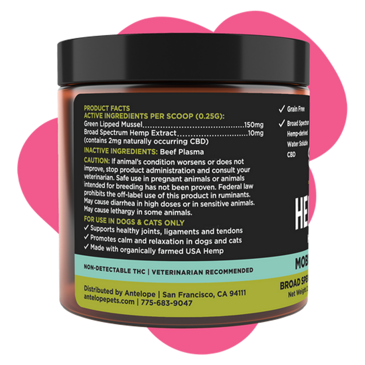 Super Snouts Hemp+Joint Mobility Hemp Powder Dog &amp; Cat Supplement