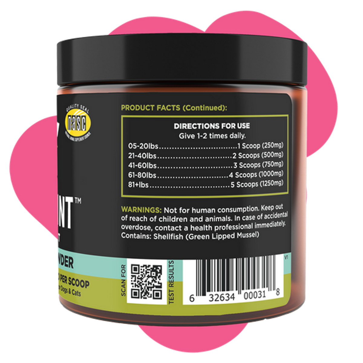 Super Snouts Hemp+Joint Mobility Hemp Powder Dog &amp; Cat Supplement