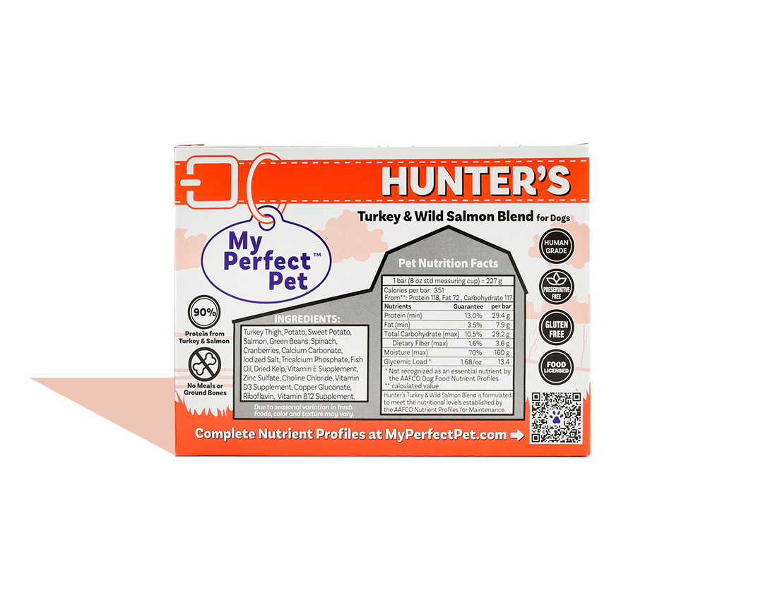 My Perfect Pet Gently Cooked Grain Free Hunter&#39;s Turkey &amp; Wild Salmon Blend Frozen Dog Food