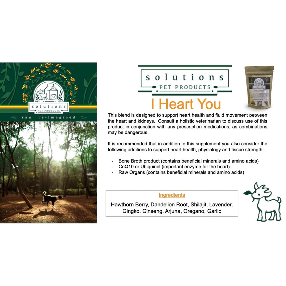 Solutions Pet Products I Heart You Heart Support Supplement for Dogs and Cats