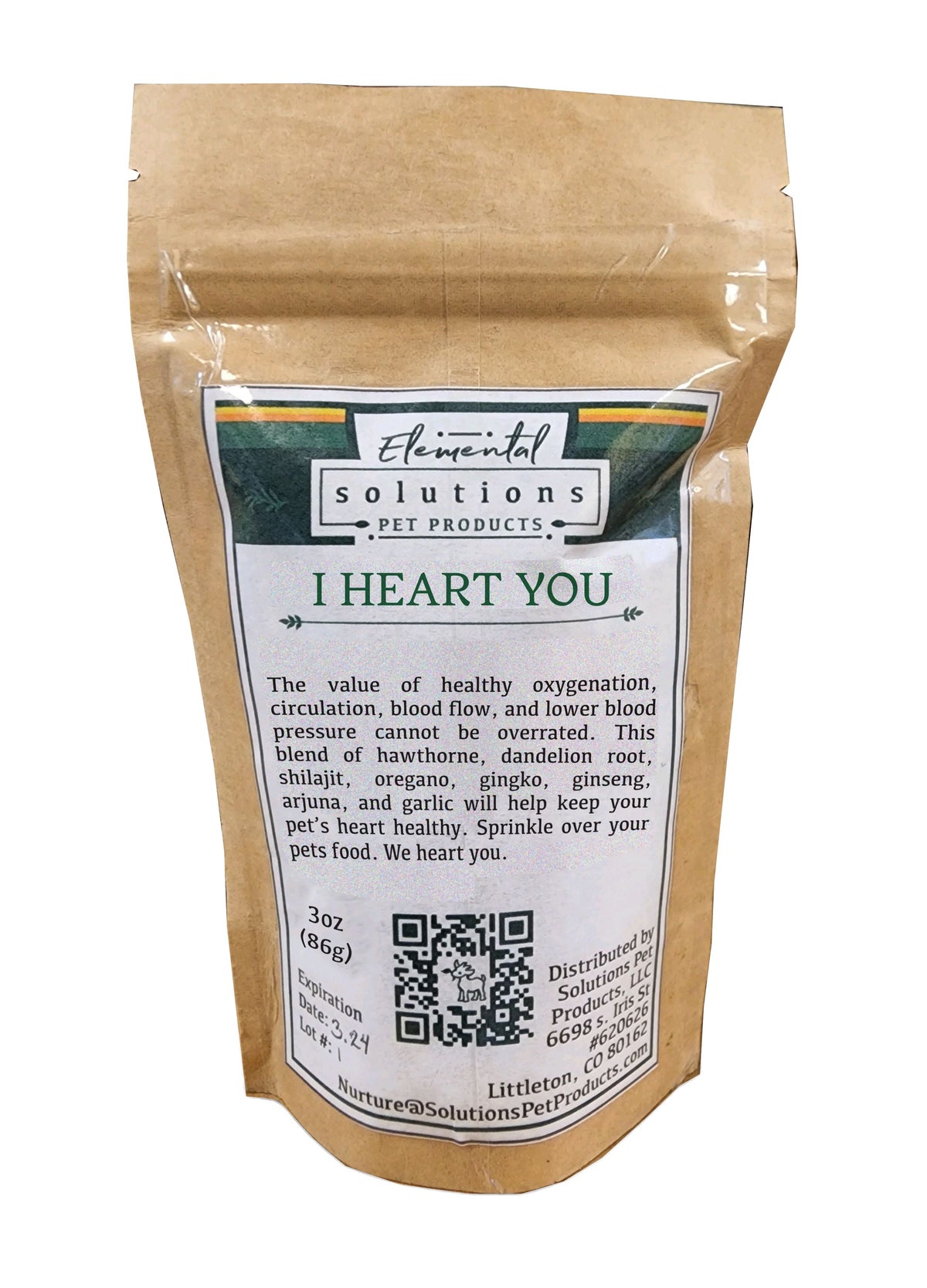 Solutions Pet Products I Heart You Heart Support Supplement for Dogs and Cats