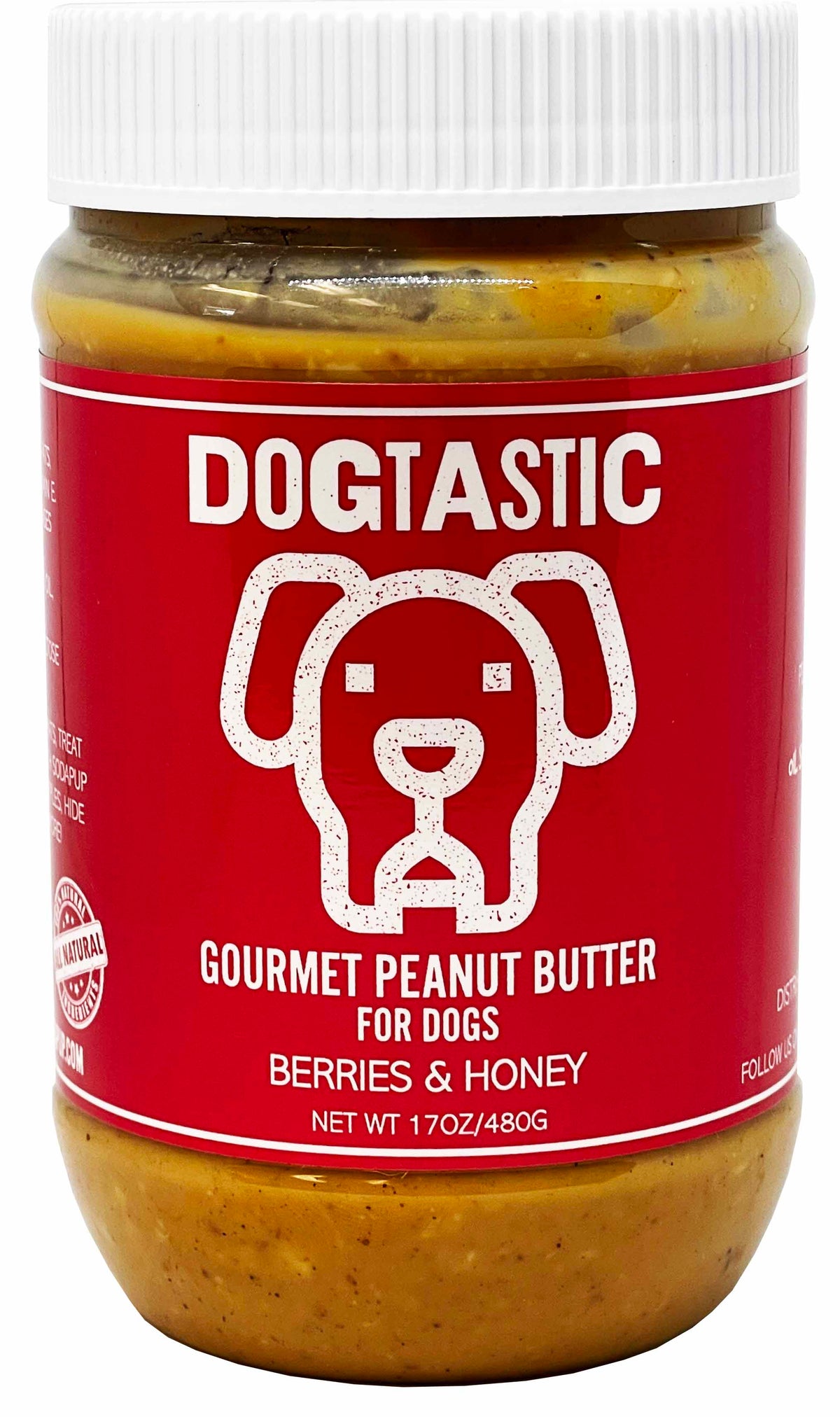 SodaPup Dogtastic Gourmet Peanut Butter for Dogs - Berries & Honey Flavor