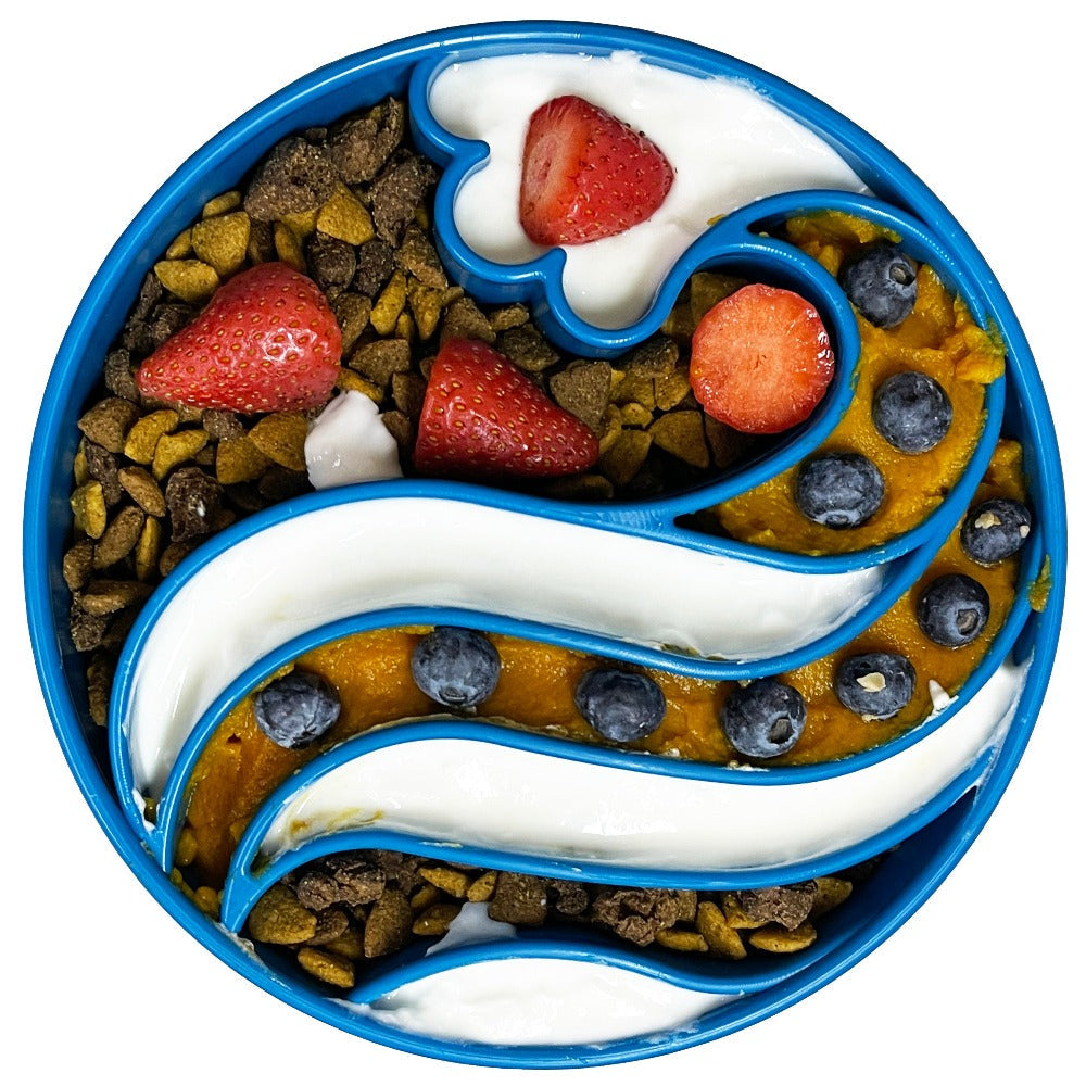 SodaPup Wave Design eBowl Enrichment Slow Feeder Bowl for Dogs