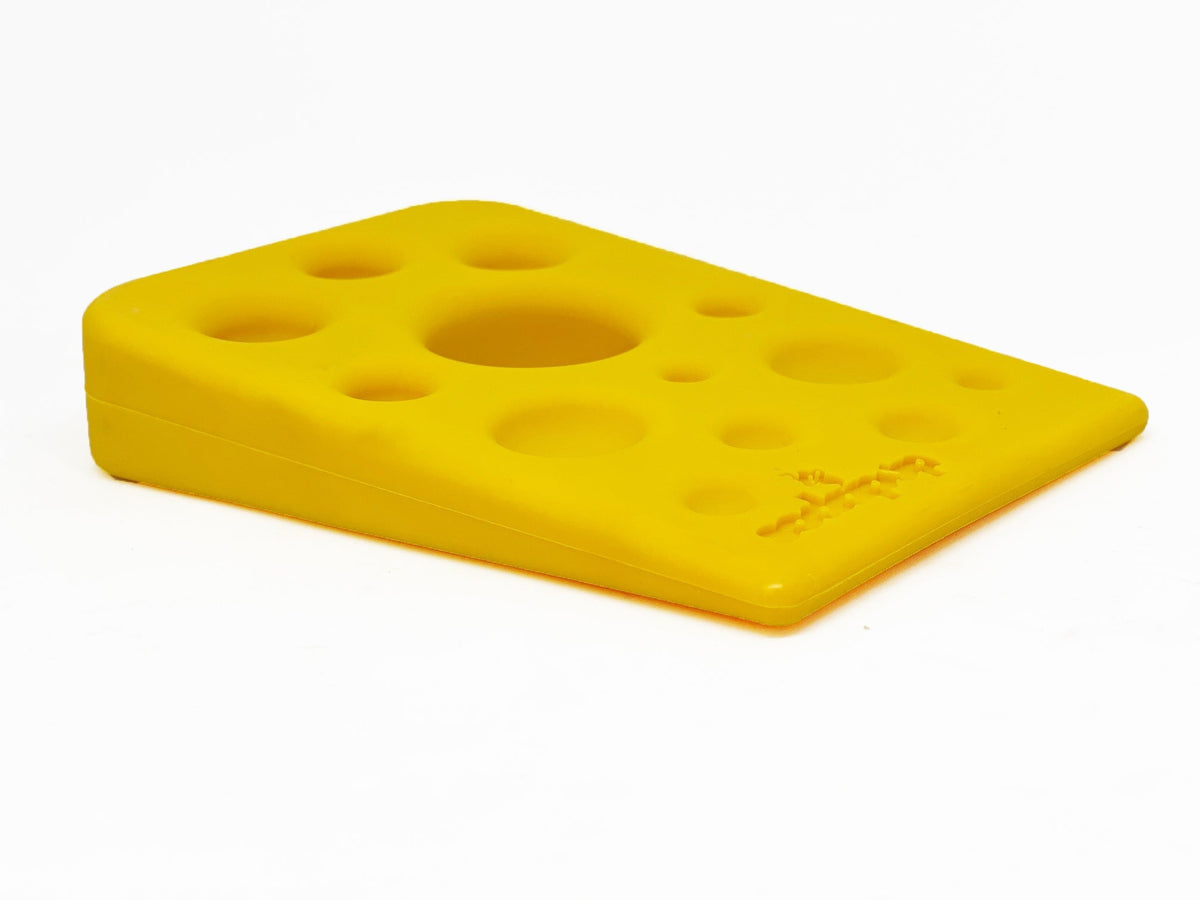 SodaPup Swiss Cheese Wedge Durable Nylon Dog Chew Toy