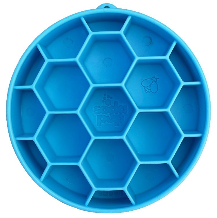 SodaPup Honeycomb Design eBowl Enrichment Slow Feeder Bowl for Dogs