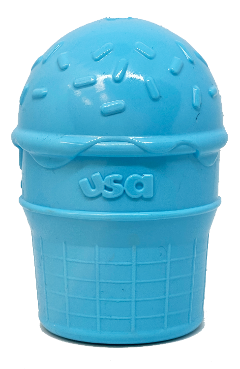 SodaPup Ice Cream Cone Durable PUP-X Rubber Chew Toy and Treat Dispenser