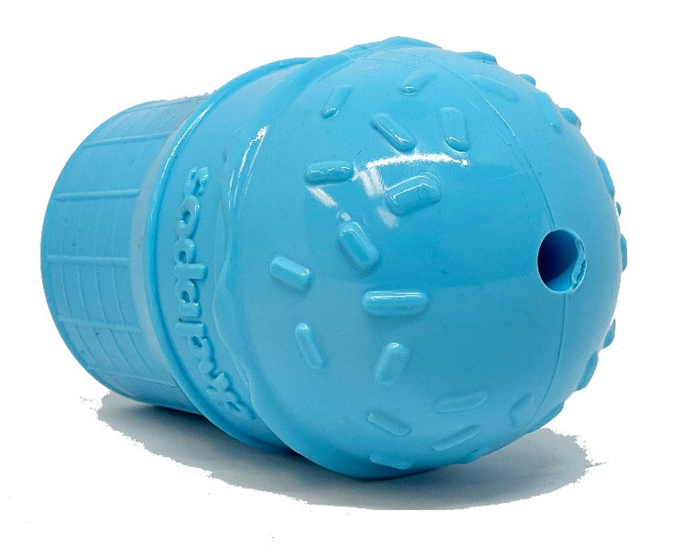 SodaPup Ice Cream Cone Durable PUP-X Rubber Chew Toy and Treat Dispenser