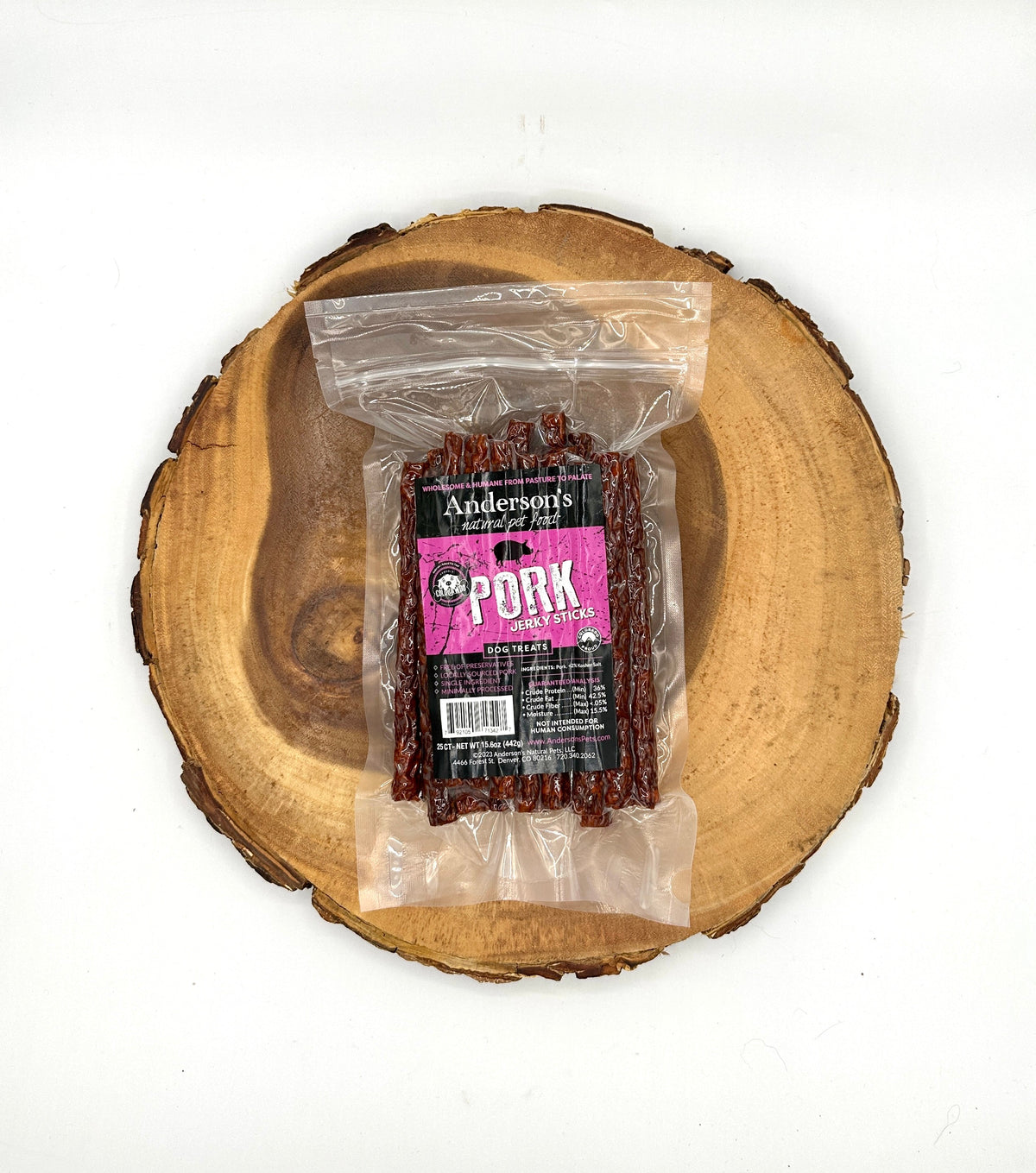 Anderson&#39;s Colorado Pasture-Raised Pork Jerky Sticks Dog Treats