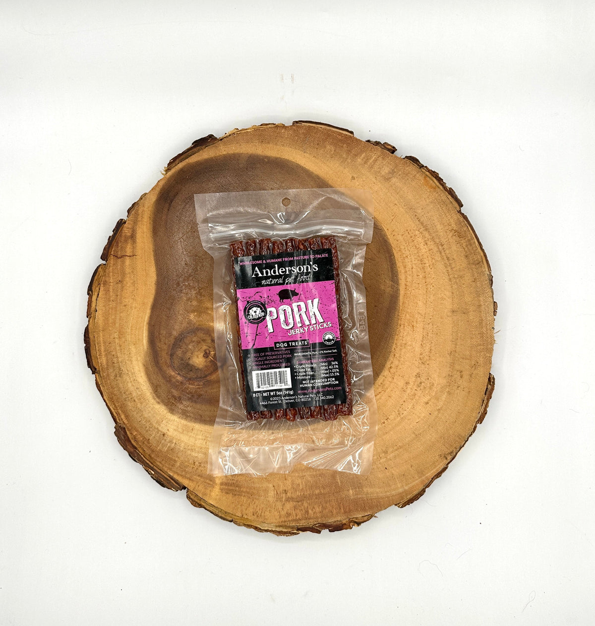 Anderson&#39;s Colorado Pasture-Raised Pork Jerky Sticks Dog Treats