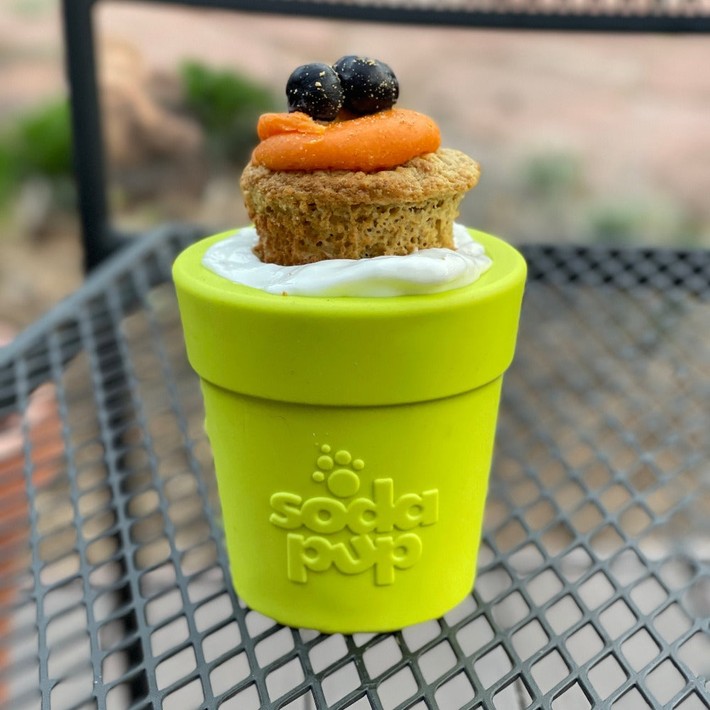 SodaPup Large Flower Pot Durable PUP-X Rubber Treat Dispenser & Enrichment Toy