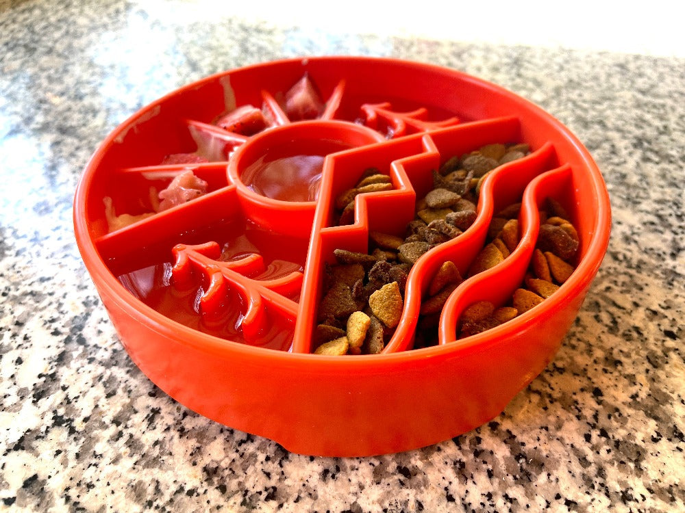 SodaPup Great Outdoors Design eBowl Enrichment Slow Feeder Bowl for Dogs