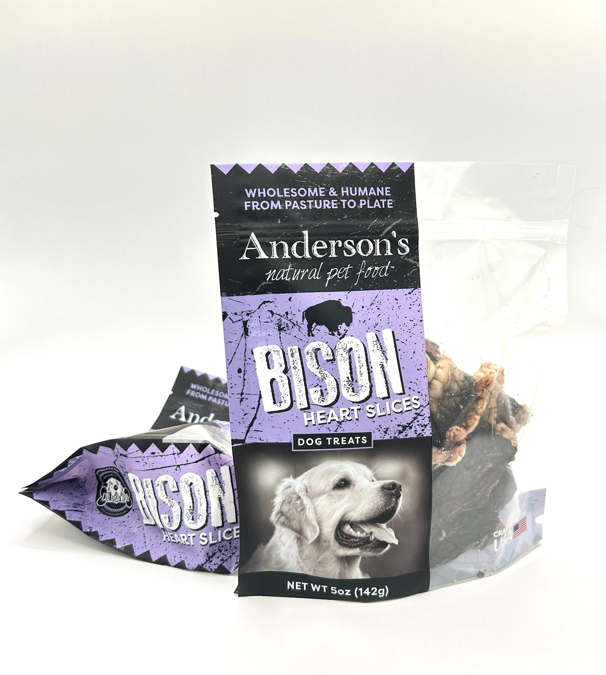 Anderson&#39;s Colorado Pasture-Raised Bison Heart Slices Dog Treats