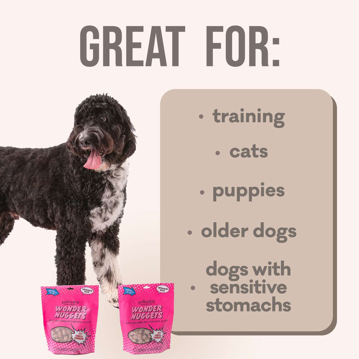 Polkadog Bakery Soft &amp; Chewy Wonder Nuggets Turkey &amp; Cranberry Dog Treats