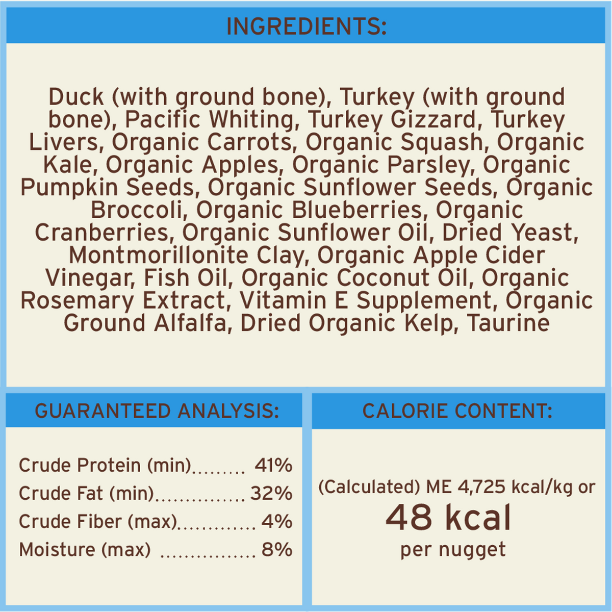 Primal Freeze-Dried Raw Nuggets Duck Dog Food