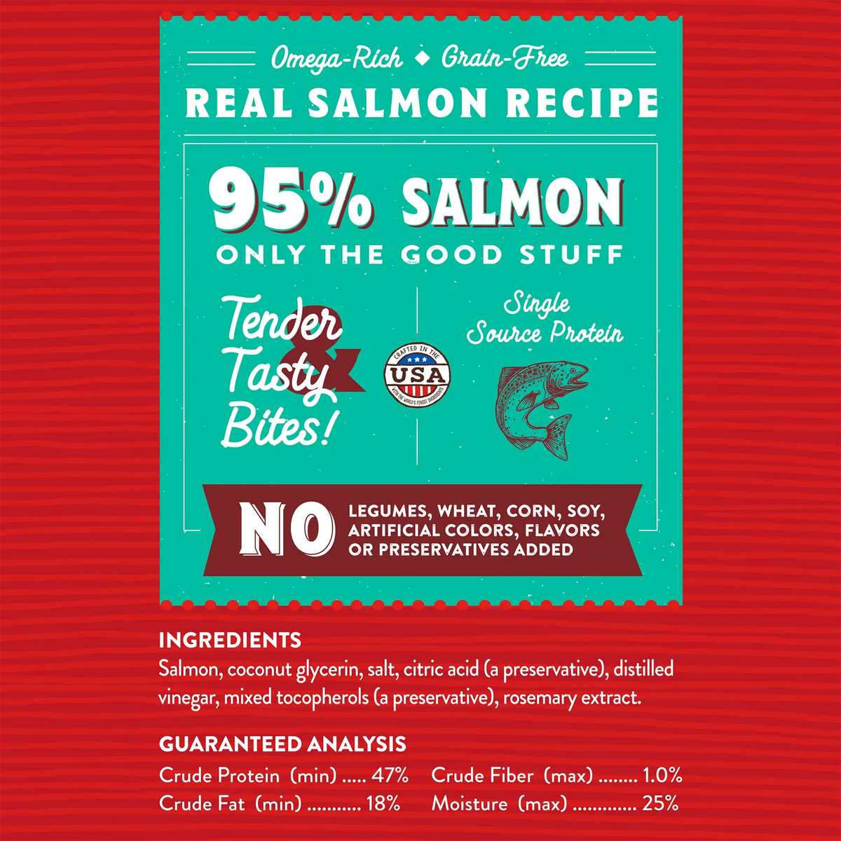 Stella &amp; Chewy&#39;s Just Jerky Bites Salmon Dog Treats