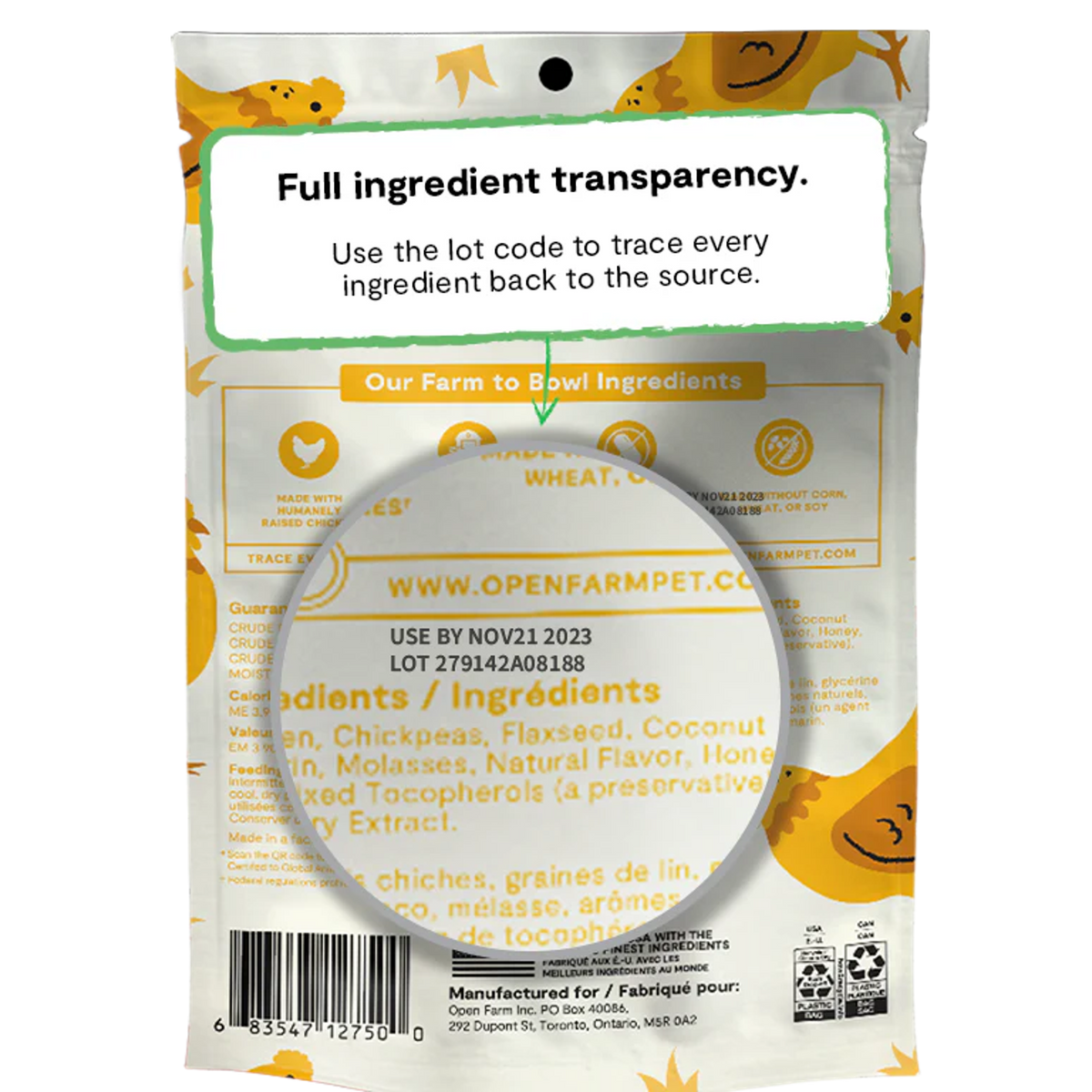 Open Farm Grain Free Jerky Strips Chicken Dog Treats