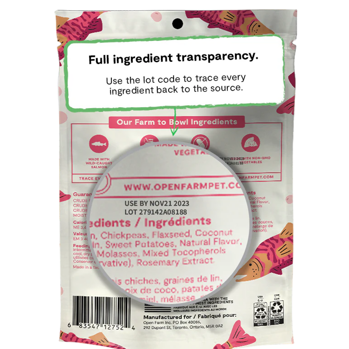 Open Farm Grain Free Jerky Strips Salmon Dog Treats