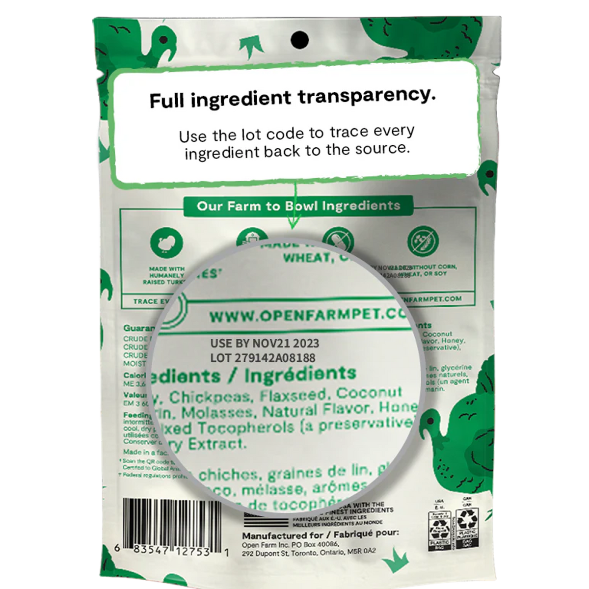 Open Farm Grain Free Jerky Strips Turkey Dog Treats