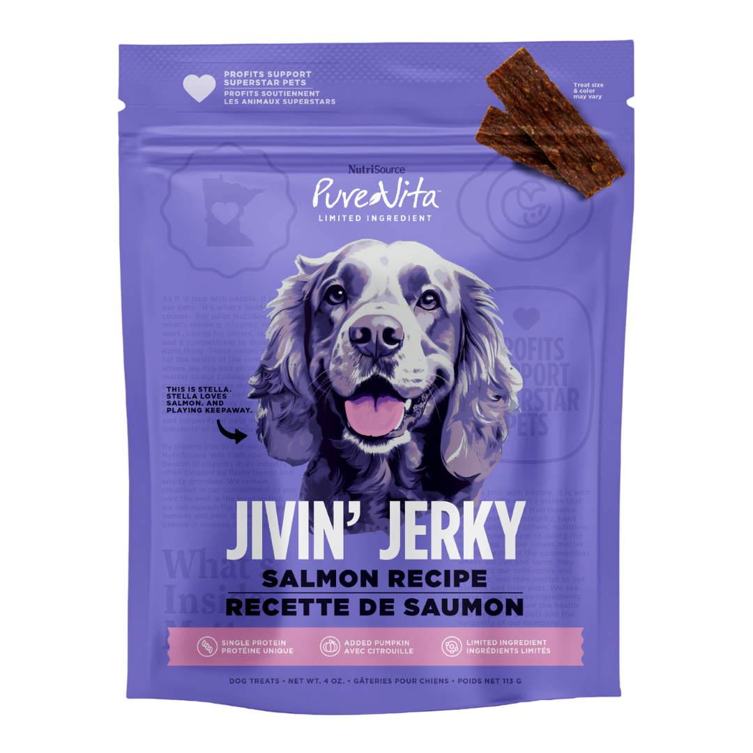 NutriSource PureVita Jivin&#39; Jerky Turkey Dog Treats