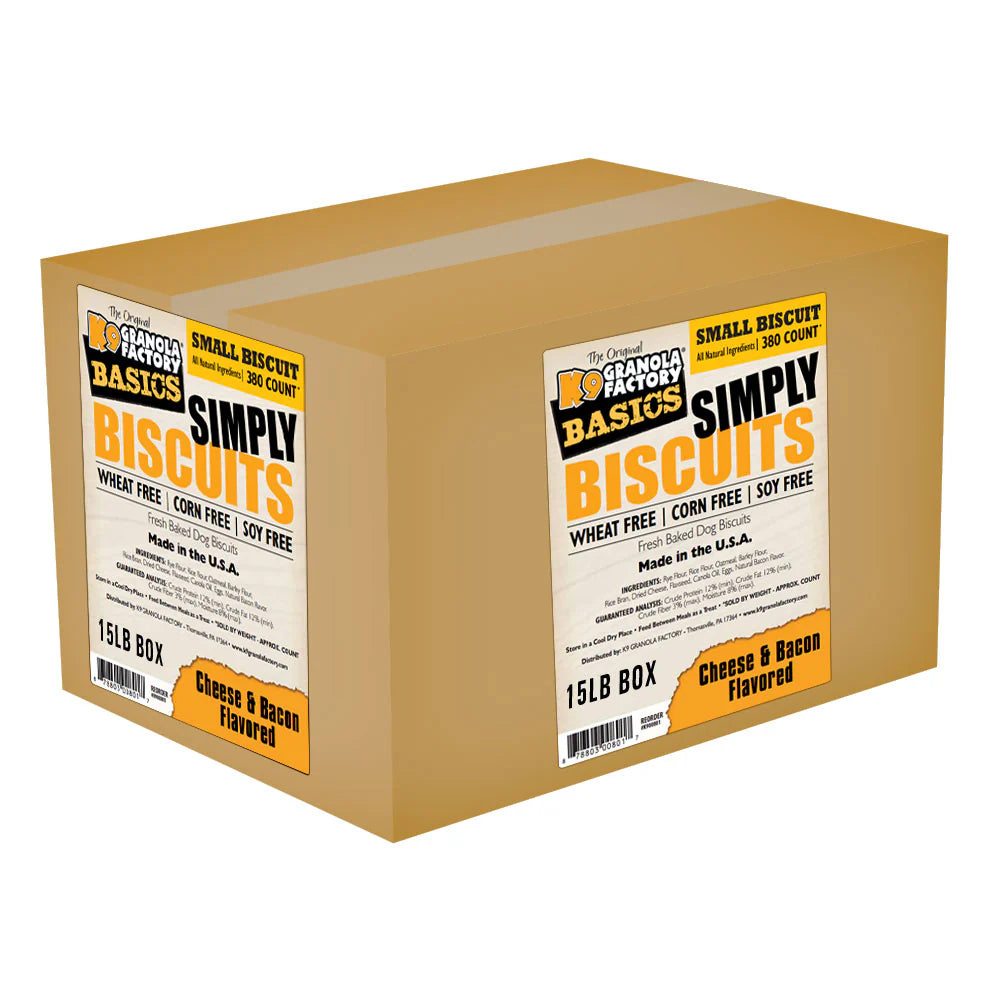 K9 Granola Factory Simply Biscuits Cheese &amp; Bacon Dog Treats