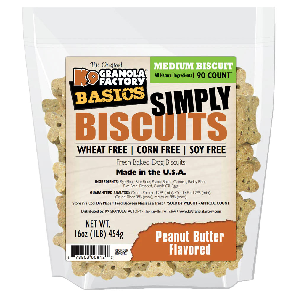 K9 Granola Factory Simply Biscuits Peanut Butter Dog Treats