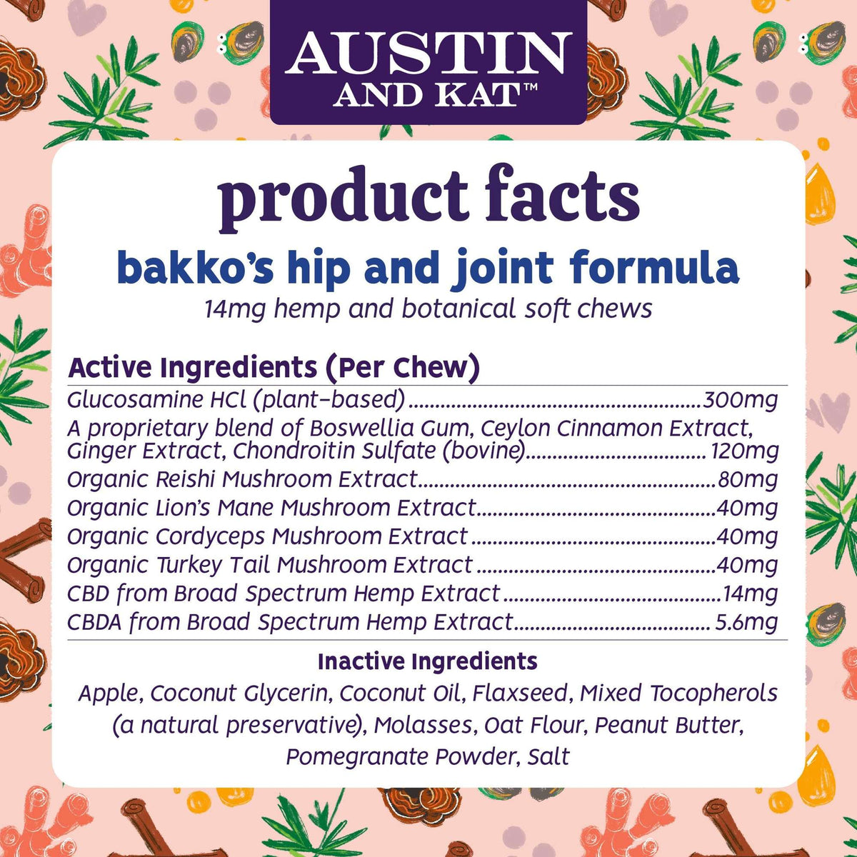 Austin and Kat Hip &amp; Joint Chews for Dogs &amp; Cats