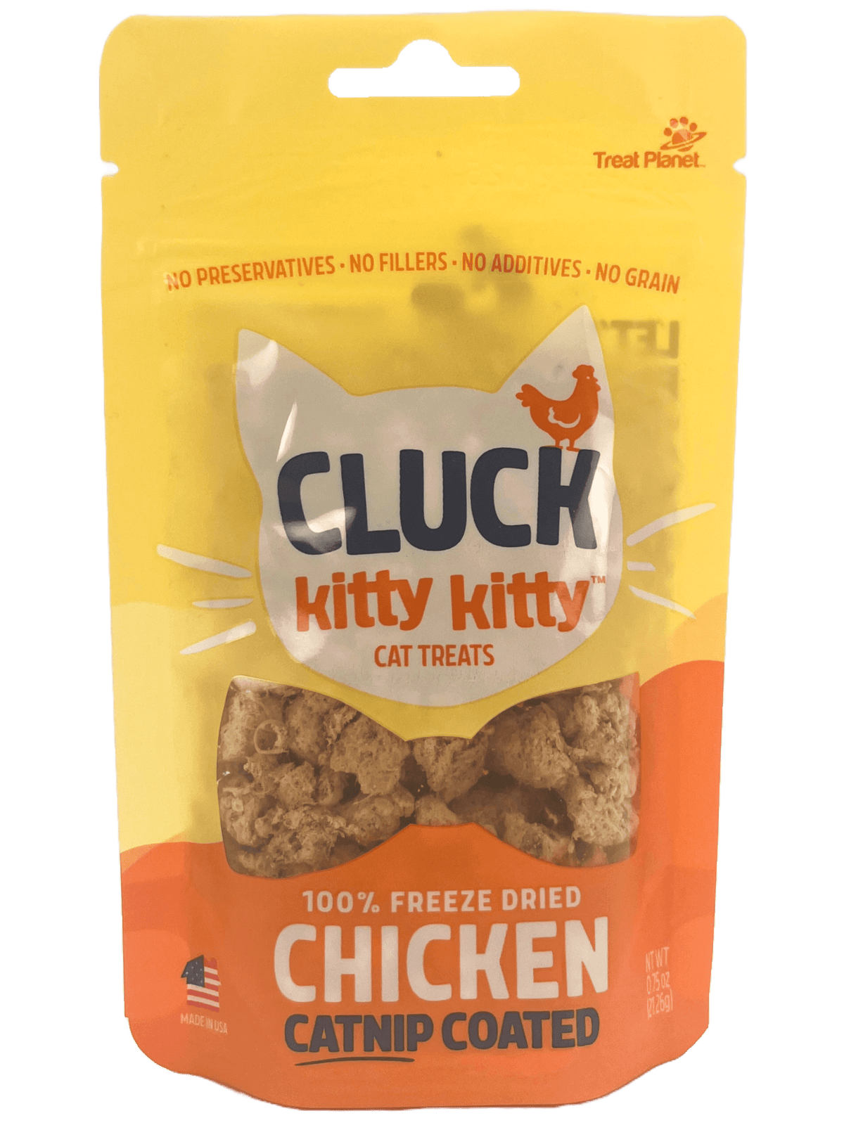 Cluck Kitty Kitty Freeze-Dried Chicken Catnip Coated Cat Treats