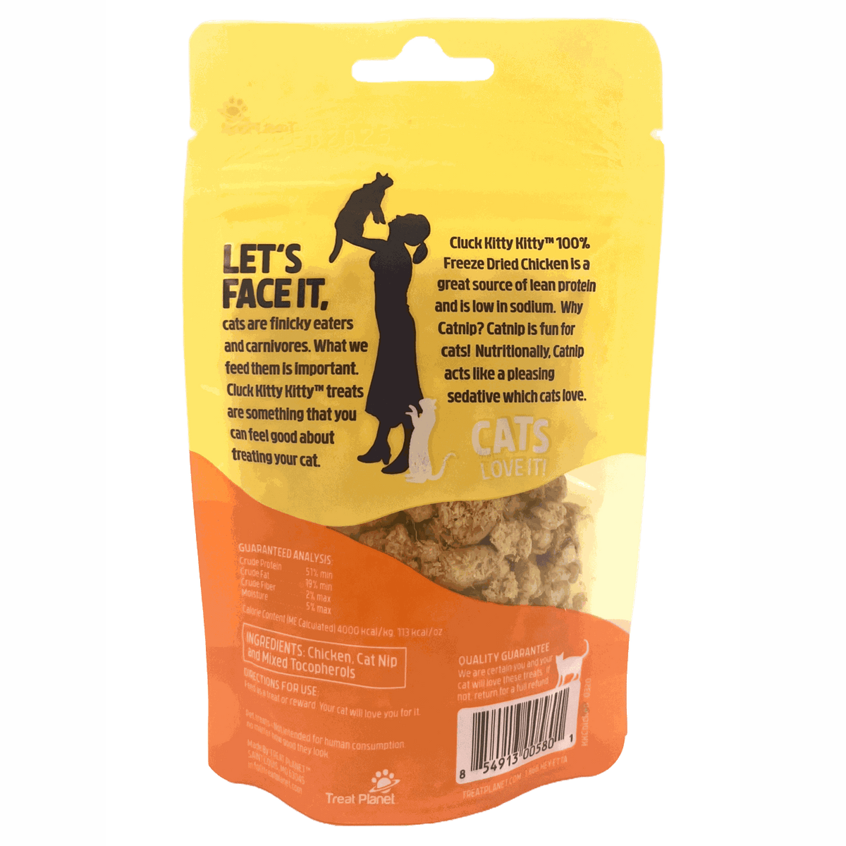 Cluck Kitty Kitty Freeze-Dried Chicken Catnip Coated Cat Treats