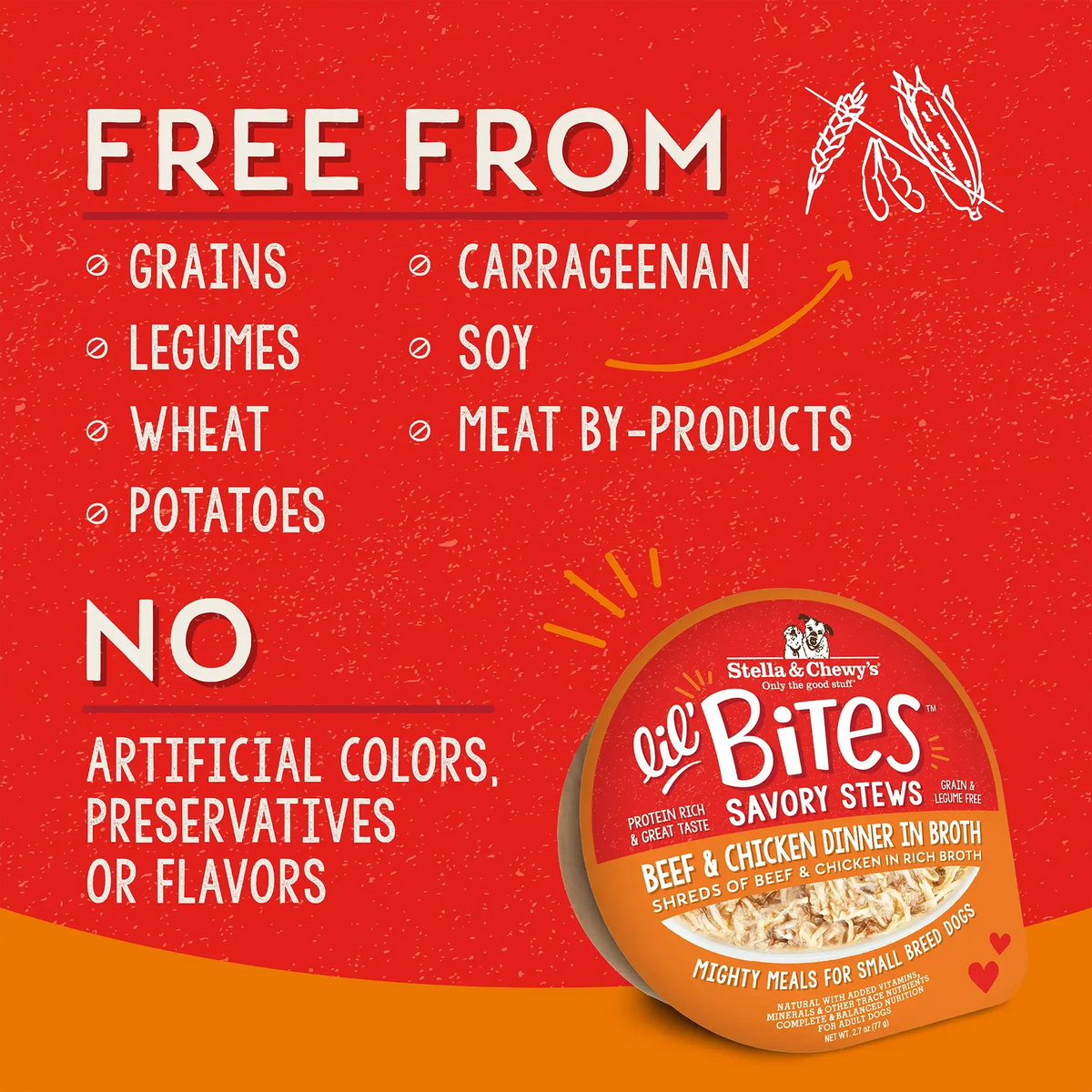 Stella &amp; Chewy&#39;s Lil Bites Savory Stews Beef &amp; Chicken Dinner Dog Food