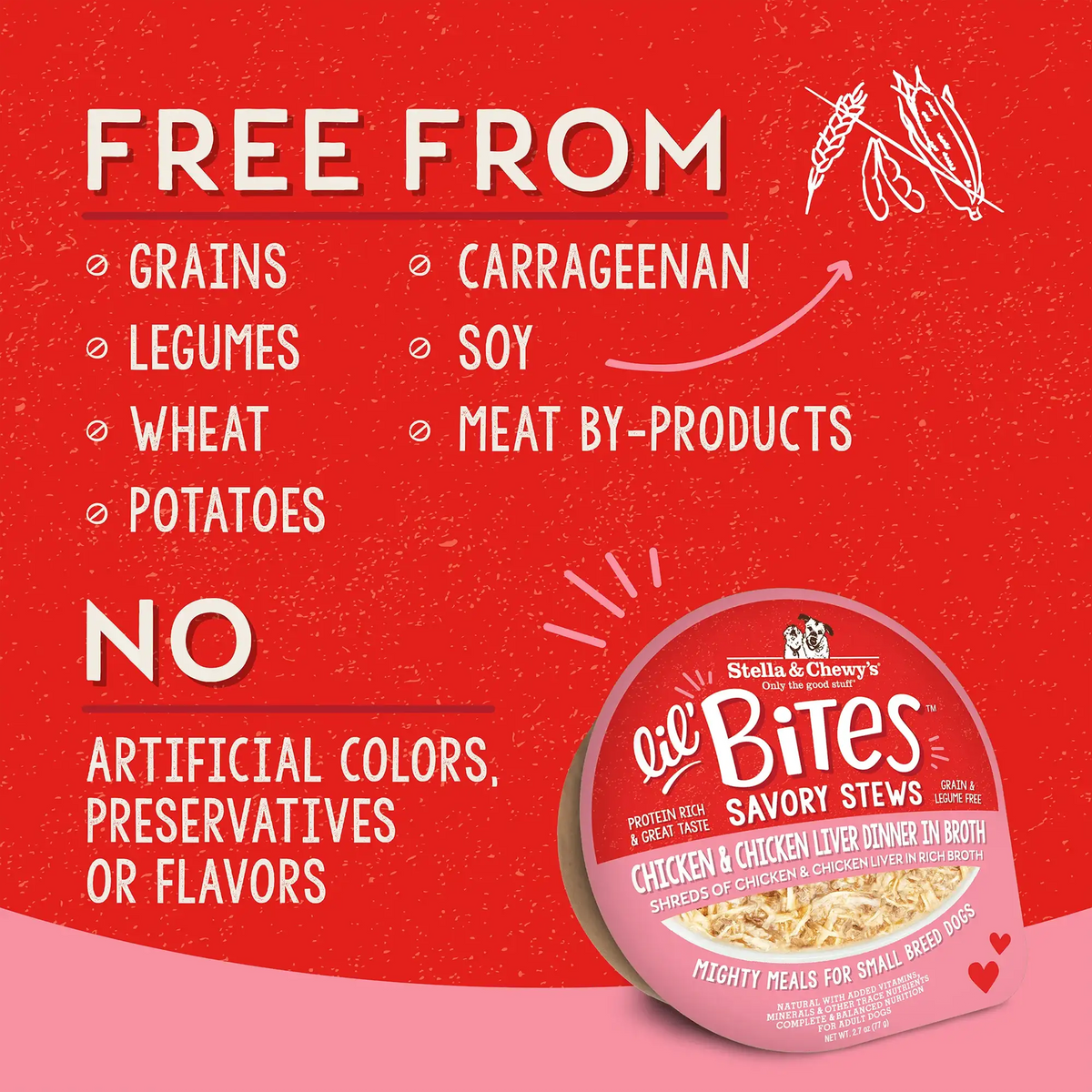 Stella &amp; Chewy&#39;s Lil Bites Savory Stews Chicken &amp; Chicken Liver Dinner Dog Food