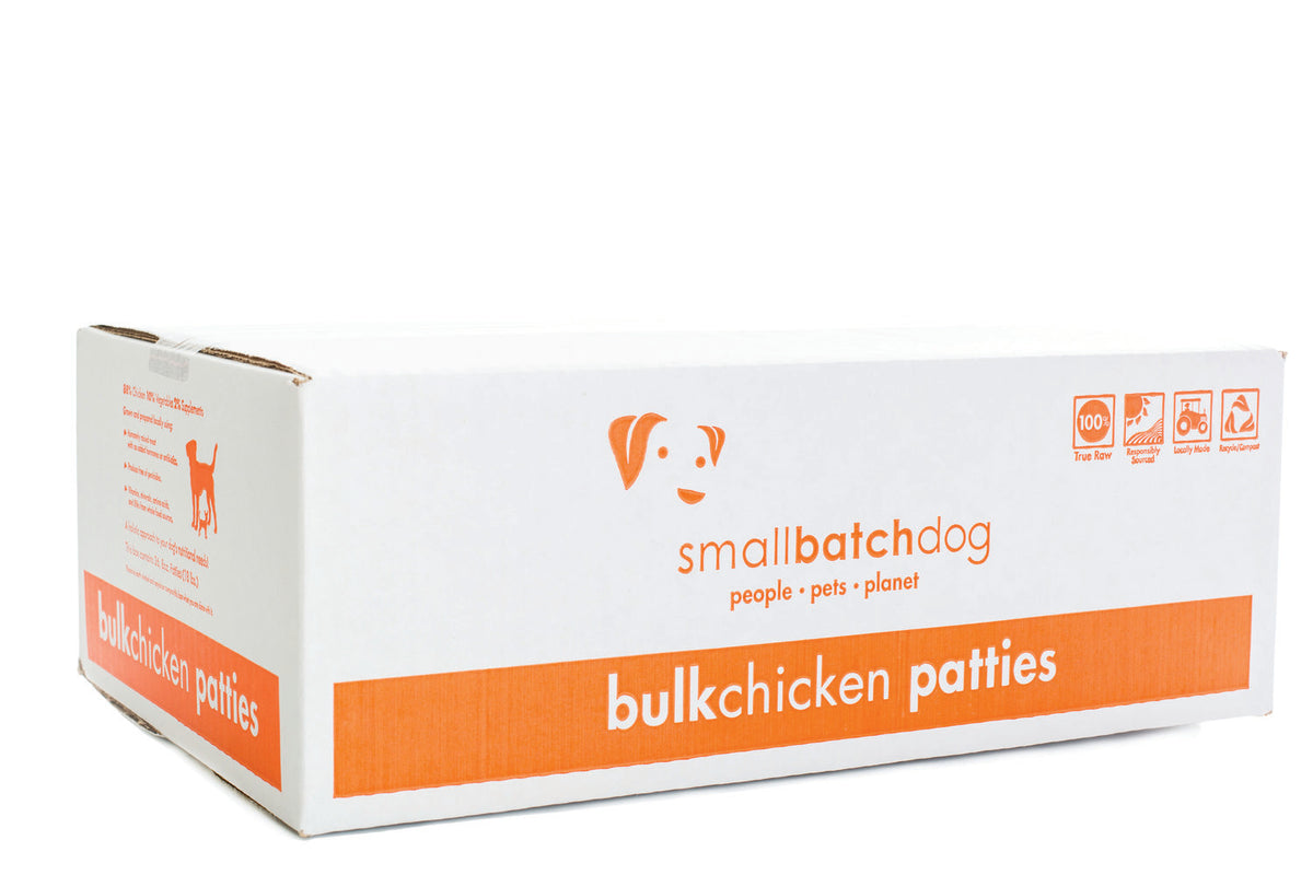 Small Batch Lightly Cooked Chicken Sliders Frozen Dog Food