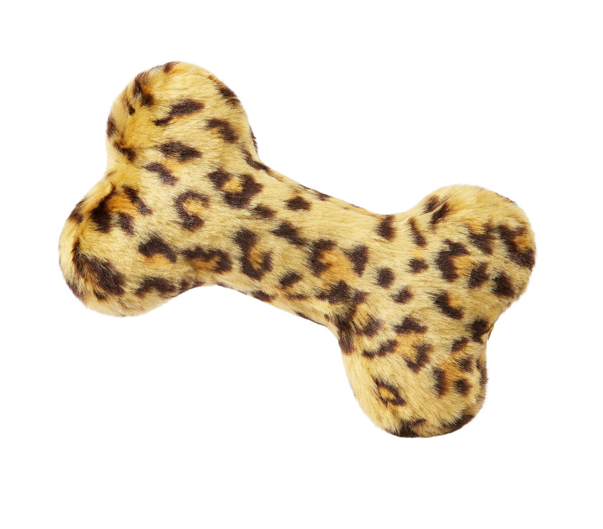 Fluff &amp; Tuff Leopard Bone Dog Toy
