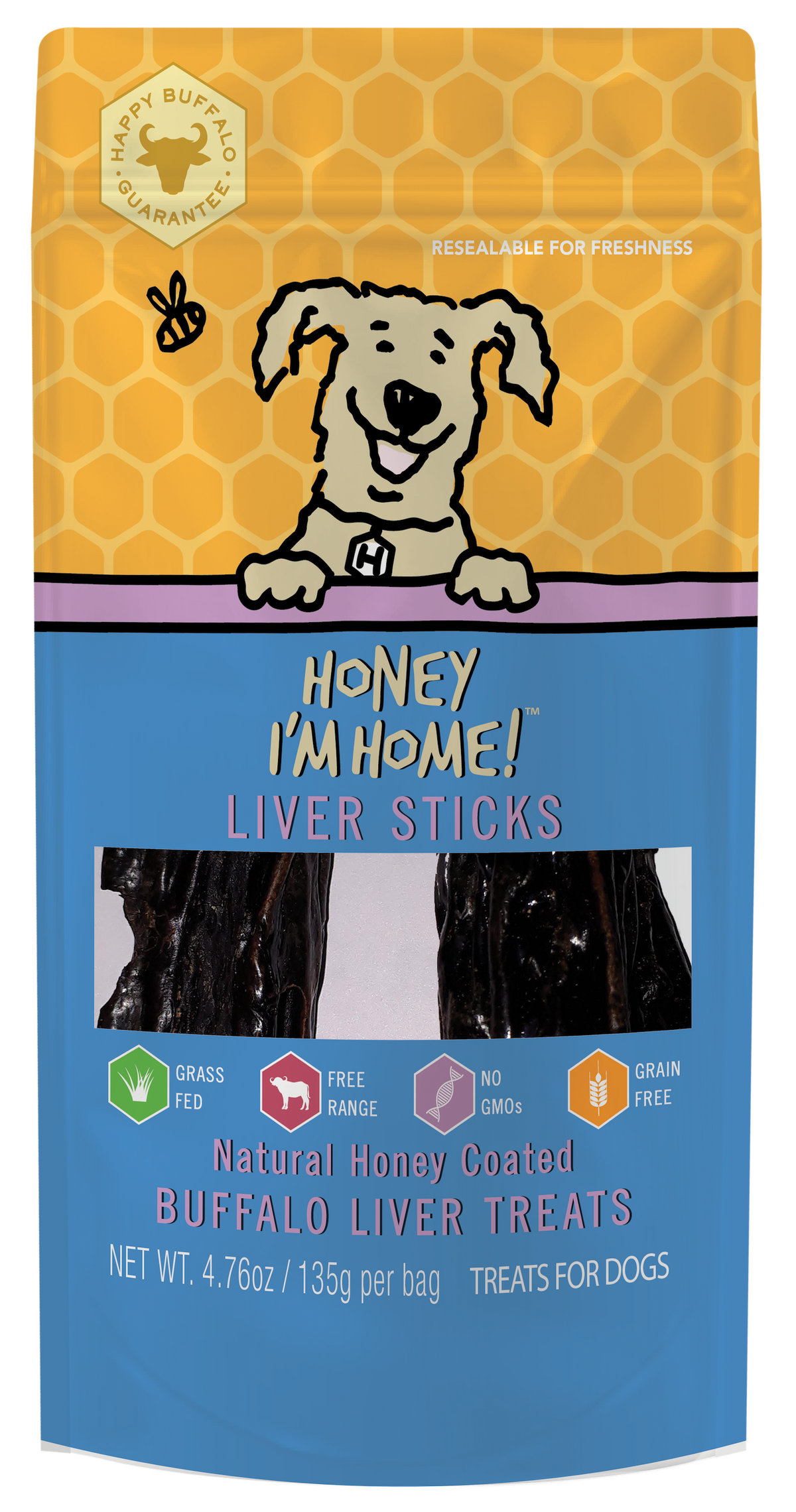 Honey I&#39;m Home! Water Buffalo Liver Sticks Dog Treats