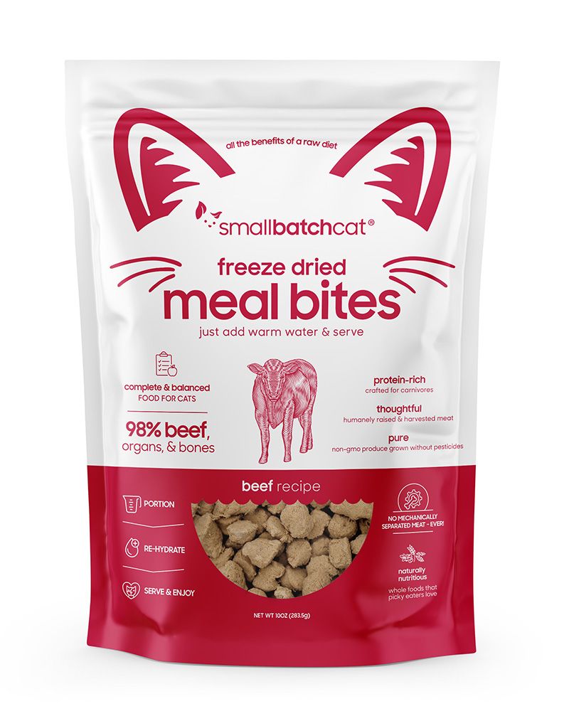 Small Batch Freeze-Dried Meal Bites Beef Cat Food
