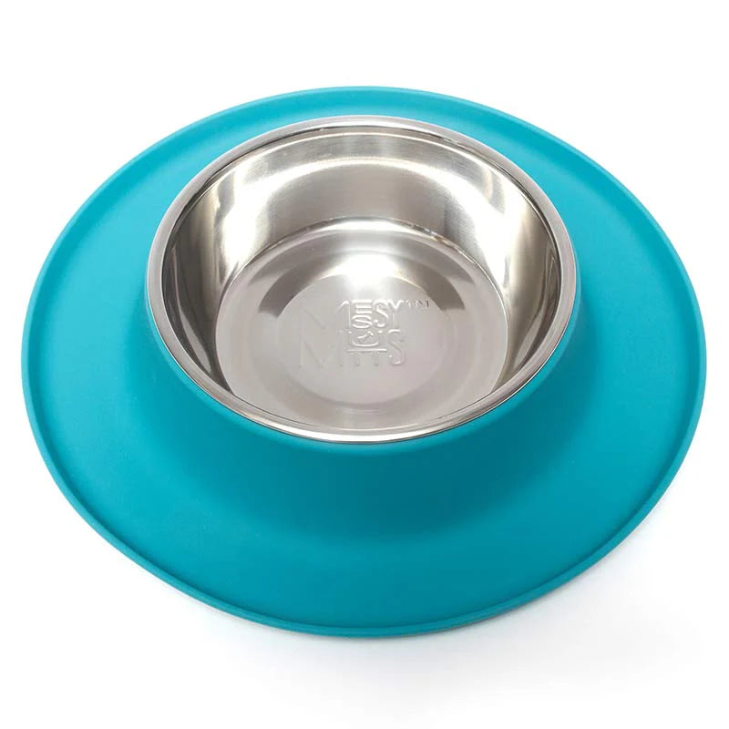 Messy Mutts Single Feeder with Non-Toxic Stainless Steel Bowl for Dogs
