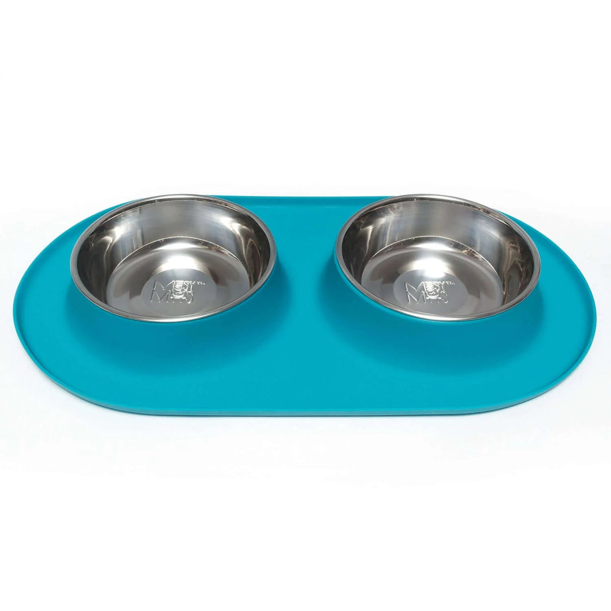 Messy Mutts Double Feeder with Non-Toxic Stainless Steel Bowls for Dogs