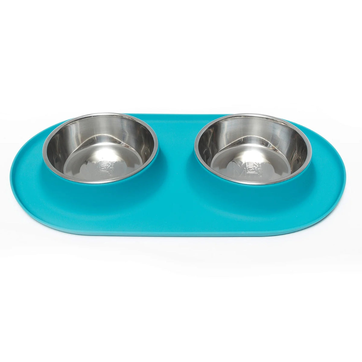 Messy Mutts Double Feeder with Non-Toxic Stainless Steel Bowls for Dogs