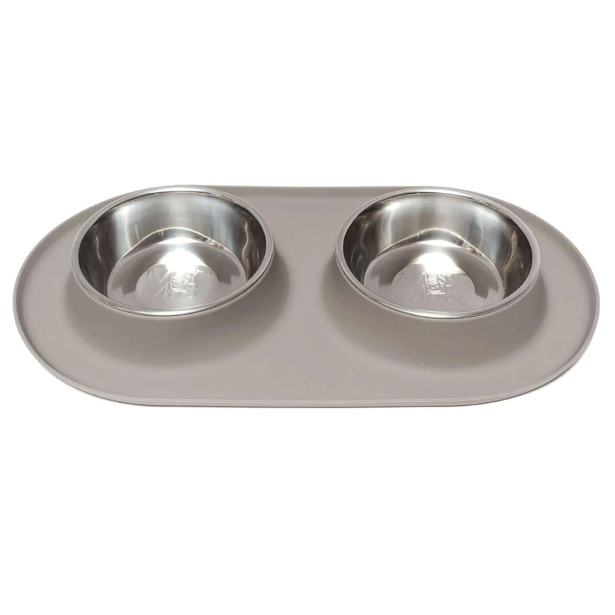 Messy Mutts Double Feeder with Non-Toxic Stainless Steel Bowls for Dogs