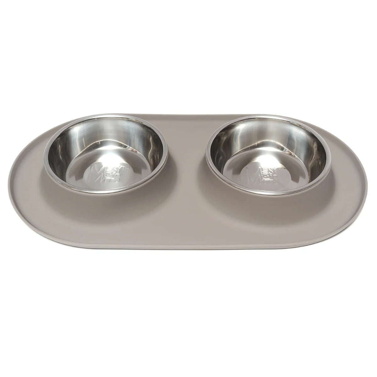 Messy Mutts Double Feeder with Non-Toxic Stainless Steel Bowls for Dogs