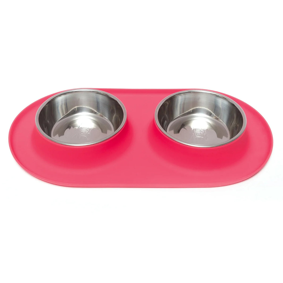 Messy Mutts Double Feeder with Non-Toxic Stainless Steel Bowls for Dogs