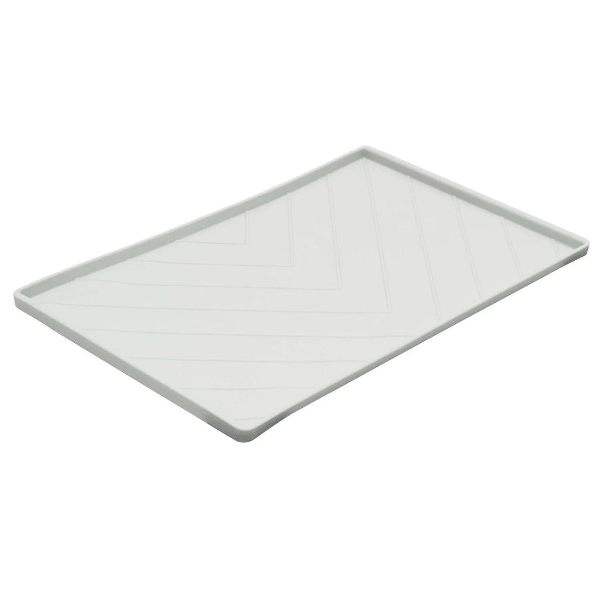 Messy Mutts Silicone Non-Slip Dog &amp; Cat Bowl Mat with Raised Metal Rod Edges for Spill Containment