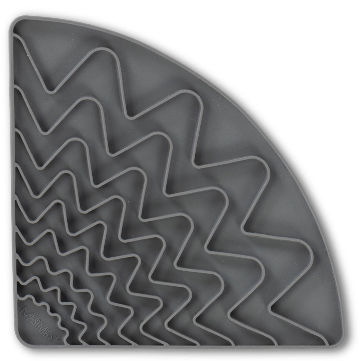 Messy Mutts Silicone Triangle Lick Mat with Suction Cups for Dogs